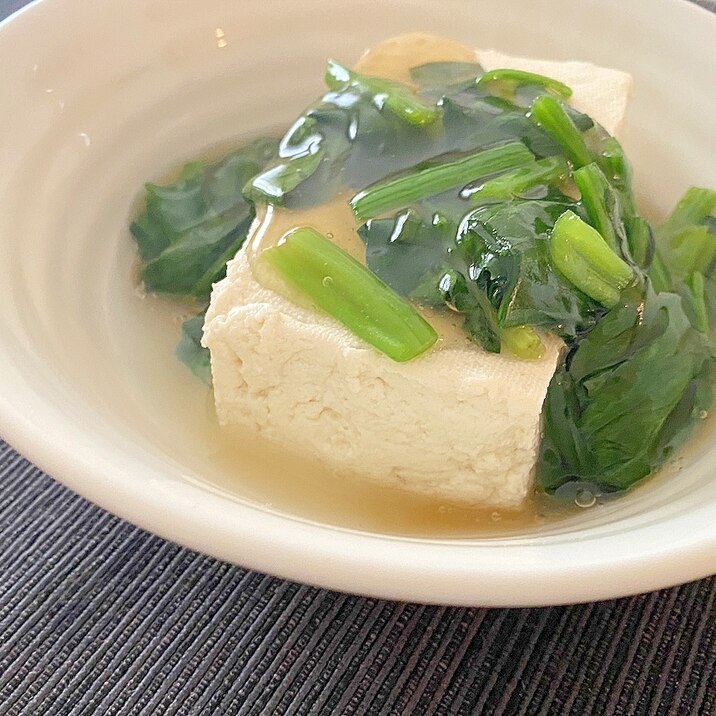 湯豆腐の青葉あんかけ
